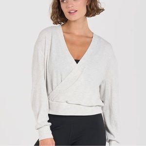 Thrive societe lightweight vneck ribbed pullover wrap